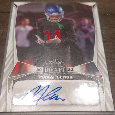 Leaf 2023 Draft Makai Lemon Autograph Football Card BA-ML1 NCAA