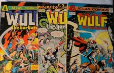 WULF THE BARBARIAN #1 2 3 LOT OF 3 BRONZE AGE 1975 ATLAS COMICS FN/VF
