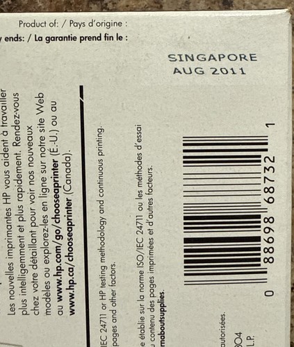 New Genuine HP 78 Tri Color Ink Cartridge Factory Sealed - EXP 2011 - Picture 3 of 3