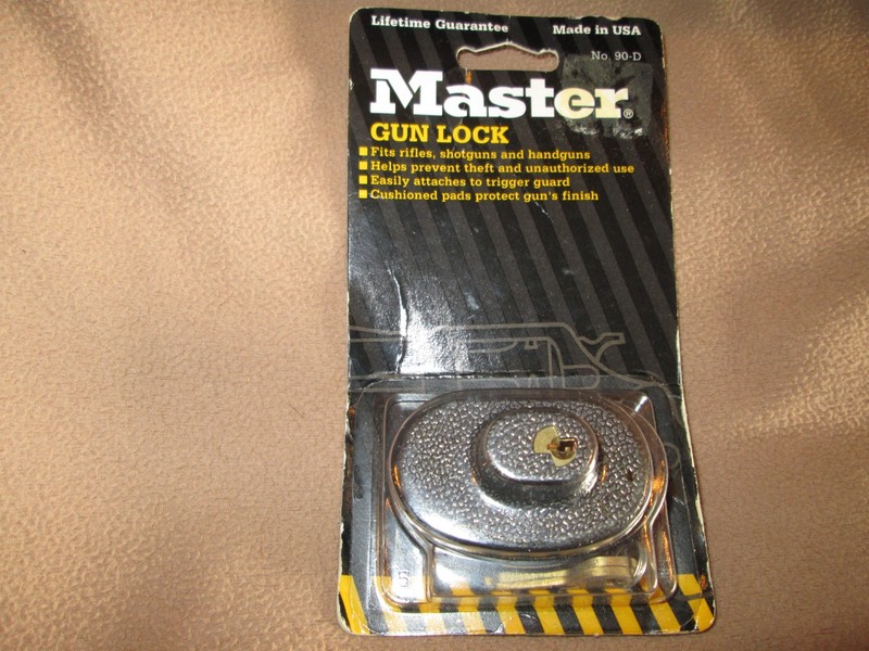 Master Lock 90DSPT Keyed Gun Trigger Lock 1 Pack Gun Lock with 2 Keys NEW