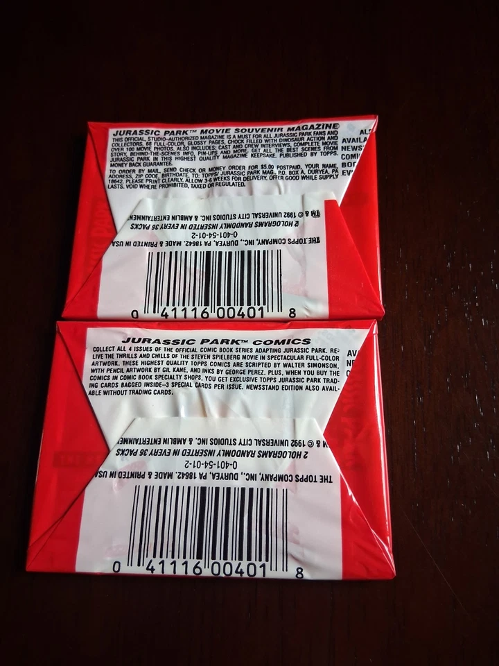 1992 Topps Jurassic Park Movie Trading Cards Stickers - Image 2 of 2