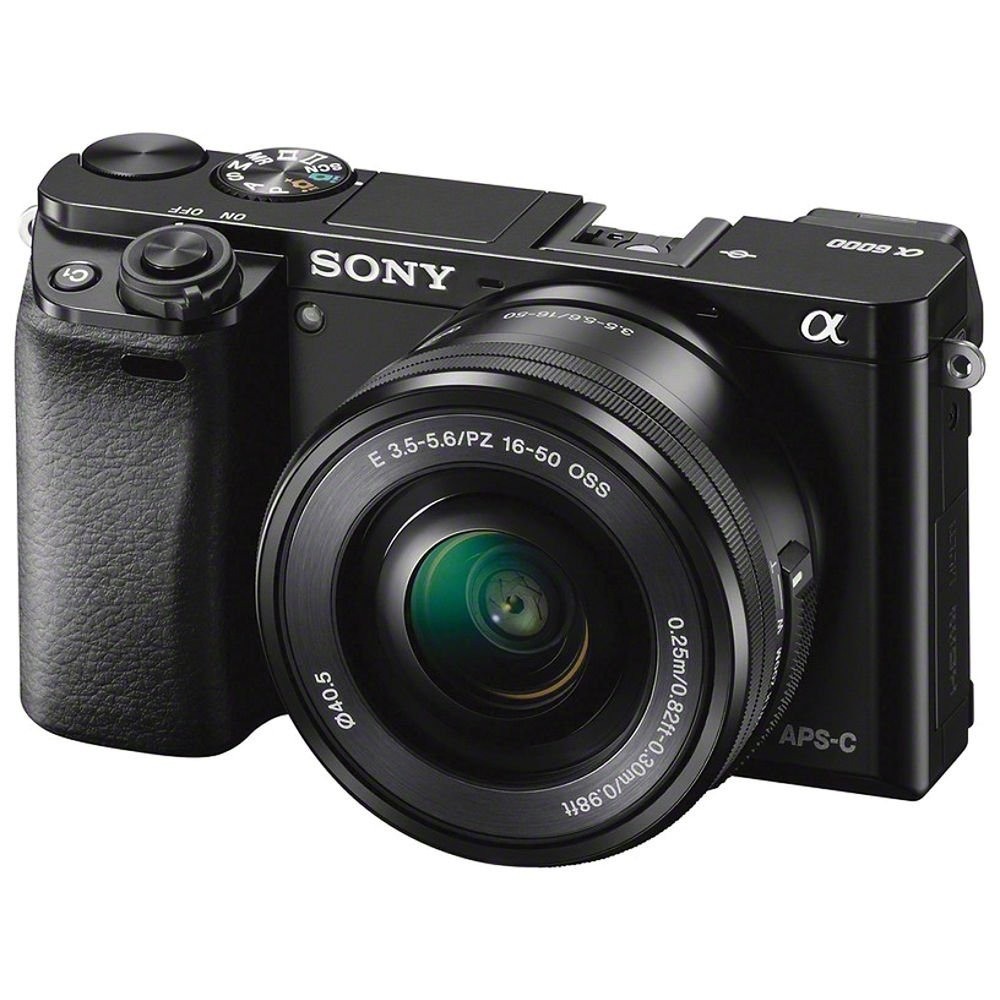Sony Alpha A6000 Digital Camera with 16-50mm Lens 24.3MP Date/Time Stamp Black