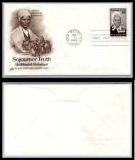 US FDC # 2203 22c Sojourner Truth Black Heritage ArtCraft  S.Cancel 1986, 9p8901