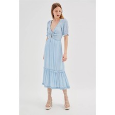 Urban Outfitters Picnic Time Midi Dress Light Blue - Size M - NWT