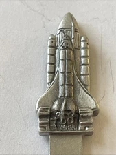 Space Ship Pewter Vintage Souvenir Spoon Collectible