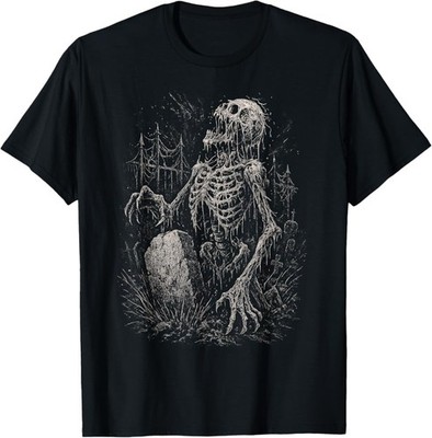 NEW LIMITED Zombie Skeleton Undead Horror Grave Goth Alt Alternative T-Shirt