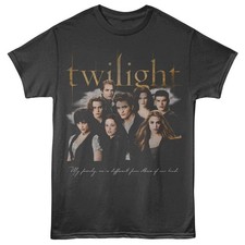 Twilight Movie Saga T- Shirt CULLEN FAMILY PHOTO New Licensed Smoke Cotton