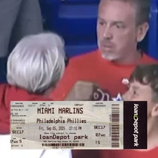 Rare ticket from infamous 'Phillies Karen' game Phillies vs Marlins