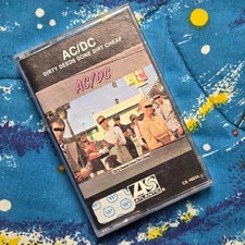 AC/DC Dirty Deeds Done Dirt Cheap Cassette 1976 Atlantic CS 16033 Rock