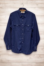 Vintage Youngbloods Western Pearl Snap Blue Long Sleeve Shirt Men s Size L