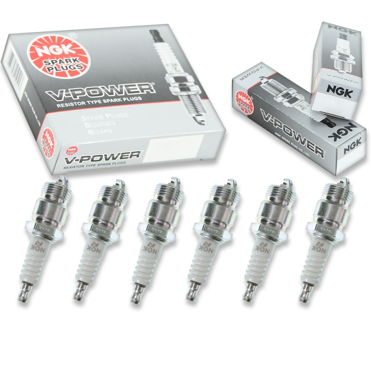 6 pc NGK 2438 WR5 V-Power Spark Plugs for T5RTC SP549 SP481 SP431 SP430 na