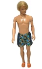 Mattel Vintage 2005 Surfs Up Ken Doll Rooted Blonde Hair Swim Trunks & Sandals
