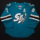 San Jose Barracuda Evan Weinger 2020-21 CCM QuickLite Authentic Game Worn Hockey
