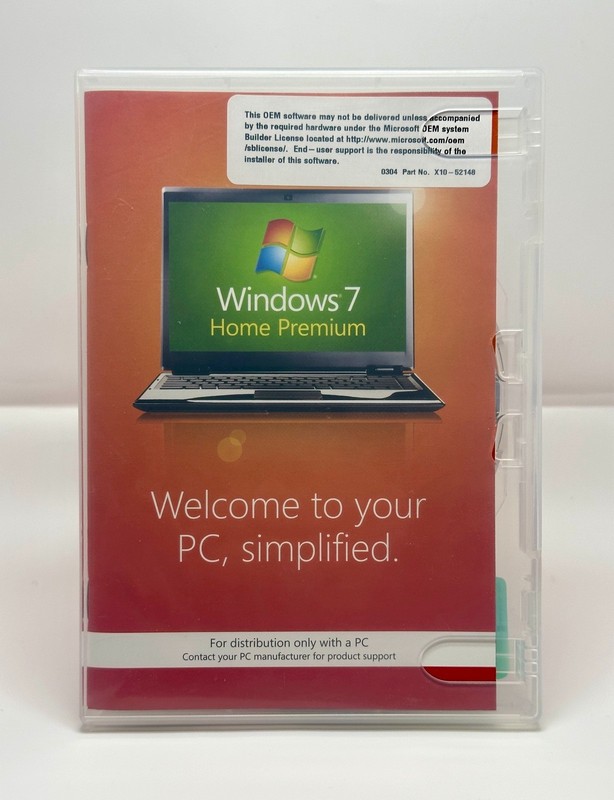 Microsoft Windows 7 Home Premium with Product Key OEM DVD Used