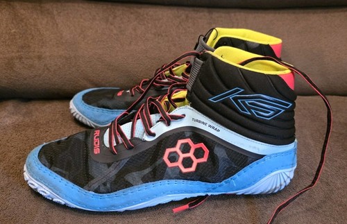 Rudis Wrestling Shoes Men's Size 12, KS Turbine Wrap - Poison Blue - 第 4/11 張圖片