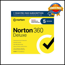 Norton 360 Deluxe 5 Devices 50gb PC Cloud Storage 21389902 037648687034