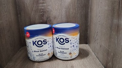 KOS Spark of Blue Genius Cellular Energy 8.21 oz Blue Raspberry Supplement - TWO
