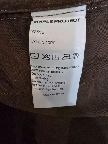 Simple Project Y2552 Nylon Utility Jacket Mens L Brown Oversized Unisex image 7