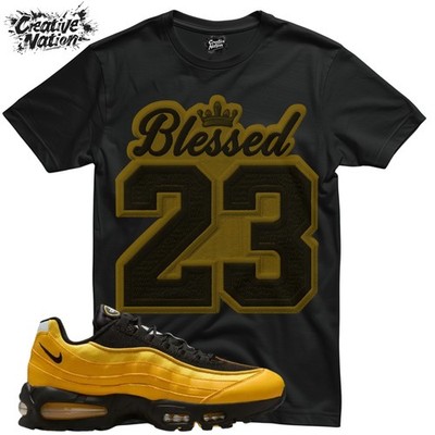 Shirt To Match Air Max 95 OG Big Bubble Varsity Maize Black Unisex Tee Blessed