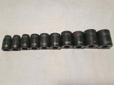 Craftsman 10 Piece 12 Drive 6 Point Impact Sockets Sae 38 - 1-116