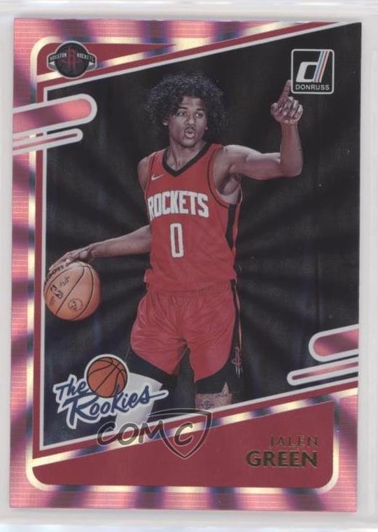 2021-22 Panini Donruss The Rookies Holo Pink Laser Jalen Green #2 RC 02ez