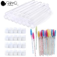 Eyelash Brush Tube With Eyebrow Brushes Reusable Mascara Wands Replaceable Makeu