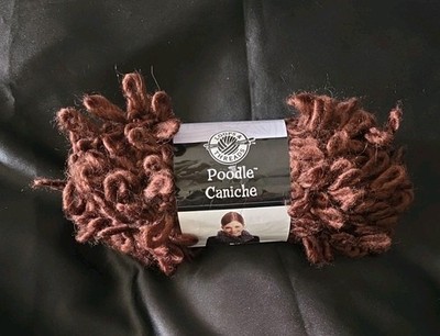 Chocolate Poodle Loops & Threads  Yarn 23 Yds Super Bulky Finger Knitting