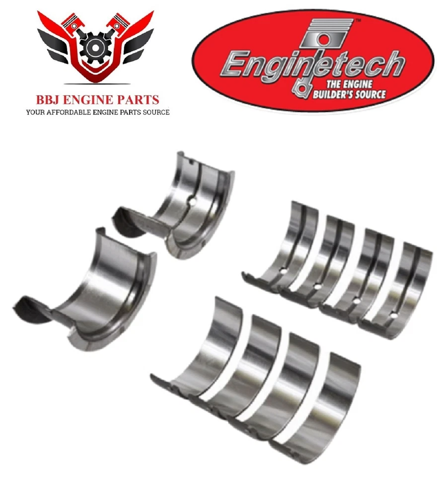 Rodamientos principales de varilla Enginetech para Chevrolet Chevy SBC 350 5,7 L31 Vortec 1996-2002 Foto 4 de 4