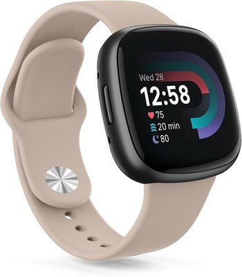 Silicone Strap Compatible with Fitbit Versa 4 & Sense 2, Soft Replacement