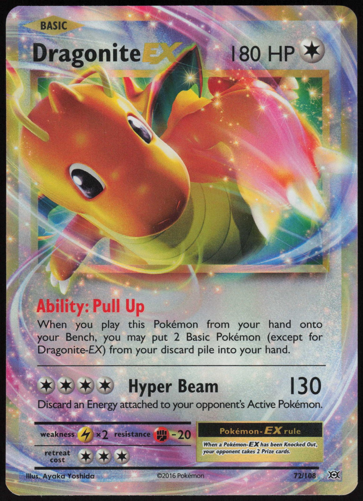 Dragonite EX Ultra Rare XY - Evolutions 72/108 NM