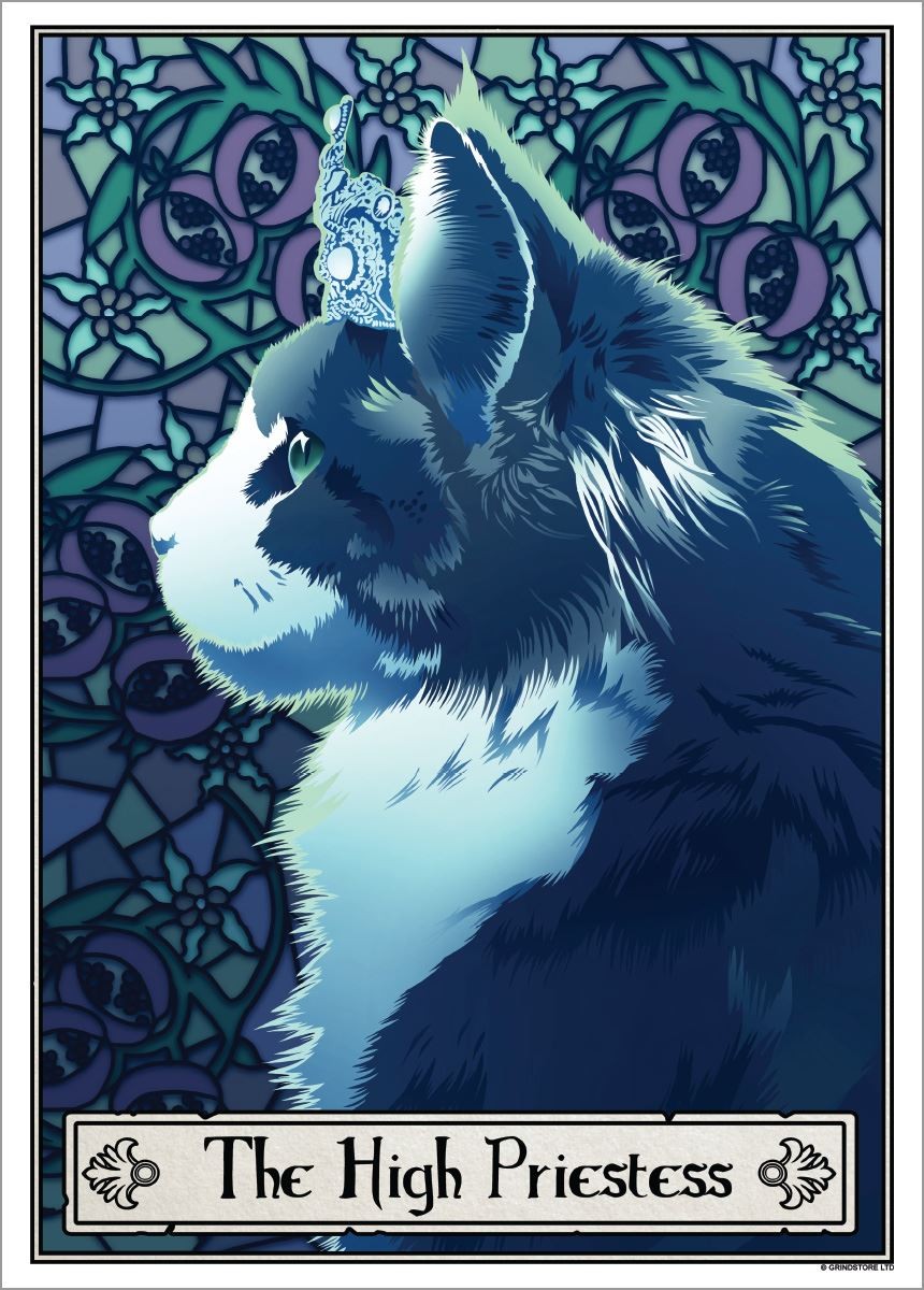 Laminated Deadly Tarot Felis - The High Priestess Mini Poster
