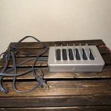 Silver 6 Port USB Charging Station Dock Organizer for Multiple Devices Hub