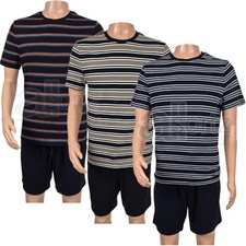Mens Pyjama Loungewear Set ex M S Cotton Shorty Comfort Nightwear Gift UK Size