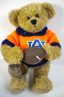 Ridgewood Collectibles Auburn Tigers Teddy Bear Plush Football FREE SHIPPING