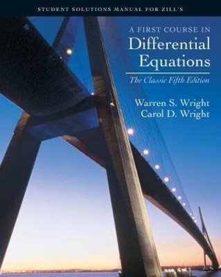 A First course in Differential Equations: Student Solution Manual for Zil - GOOD
