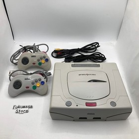 Sega Saturn Console HST-3220 White 2 Controller NTSC-J  Japanese ver Tested