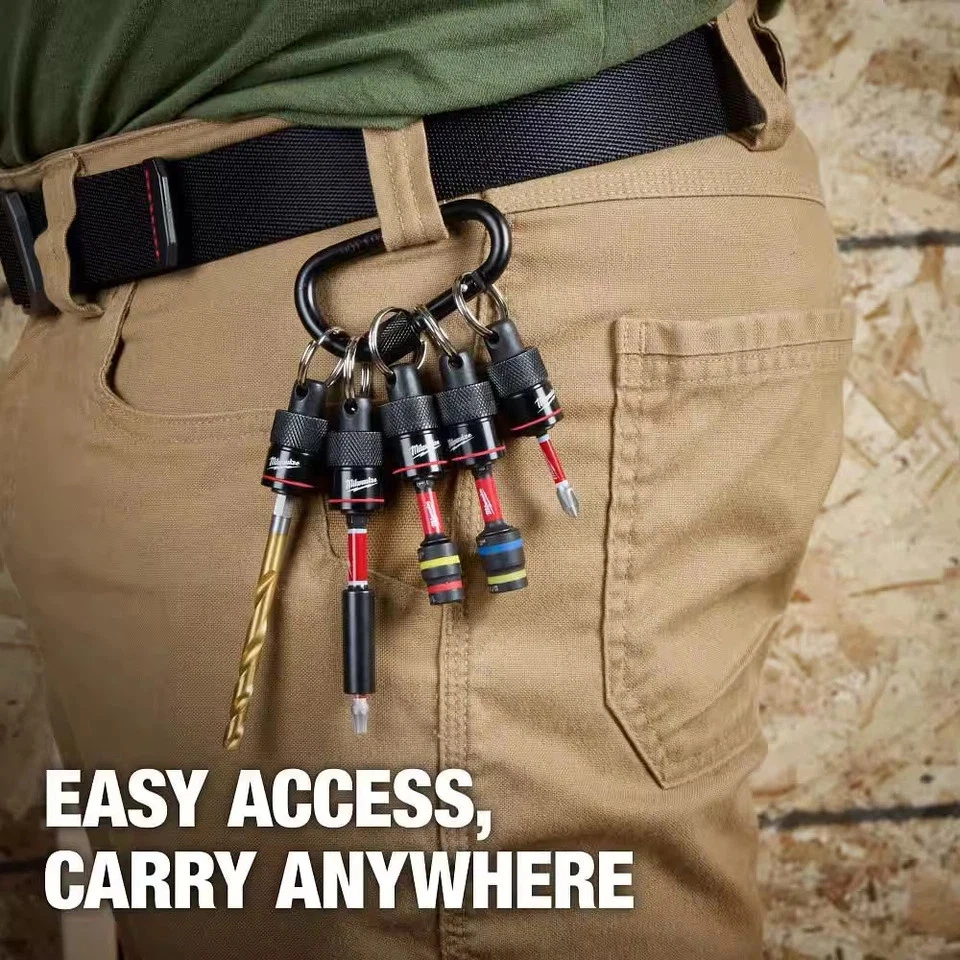 5-Piece Hex Bit Holder with Carabiner - Image 2 of 4