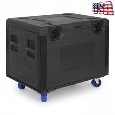 Utility Cable Trunk Road Case with Wheels, 35" x 22" x 24" ATA Rolling Road Case