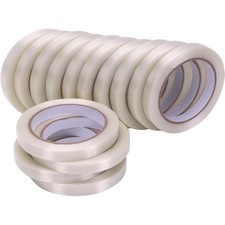 1/2 inch Mono Filament Strapping Tape, Heavy Duty Reinforced Filament Tape, Clea
