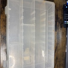 Set of 2 Craft Tackle Storage Bins Translucent Plastic 7x10x2"