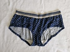 Vintage Polka Dot Blue Bikini Panties