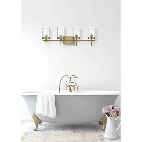 Living District LD7319W32SG Taryin Bathroom Vanity Light Satin Gold - Picture 2 of 8
