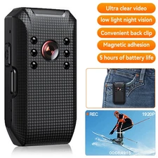 Mini Security Camera 1920P HD Video Recorder Clip On Body Camcorder Night Vision