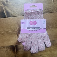 2 Pairs Exfoliating Spa Bath Gloves Shower Soap Clean Hygiene Body Scrub Massage