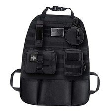Car Seat Back Organizer, Universal Tactical Molle Vehicle 5 in 1 - Black Set