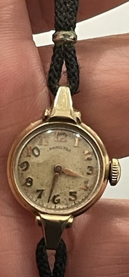 #ad 1940s Vintage Woman#x27;s JENNY B Hamilton 10k Gold Filled Wristwatch Not Tested $40.00