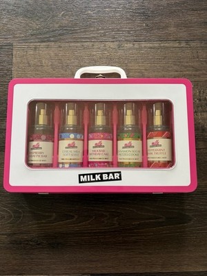 NEW Bath & Body Works Milk Bar Mini Fine Fragrance Mist Sampler Set Suitcase