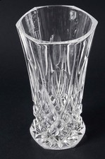 RCR Royal Crystal Rock Italy Cut Lead Crystal Vase - Octagonal Rim