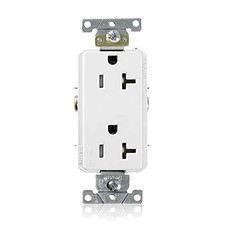 Leviton 20 Amp Tamper Resistant Decora Duplex Outlet White Heavy Duty Electrical