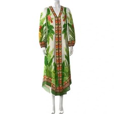Farm Rio Tropical Forest Linen Blend Dress Size Small